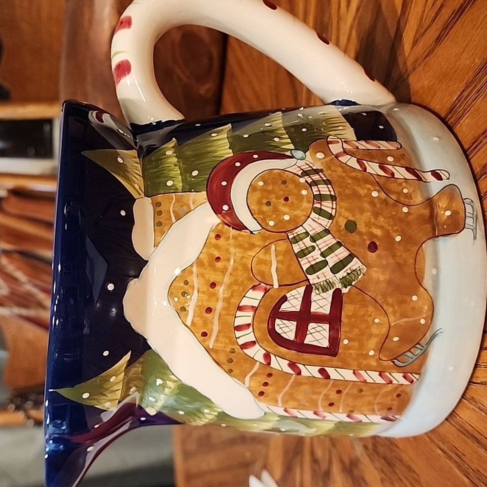 Christmas Pitcher Gingerbread Man By Laurie Gates